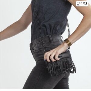 Rebecca Minkoff Black Fringe Crossbody Bag